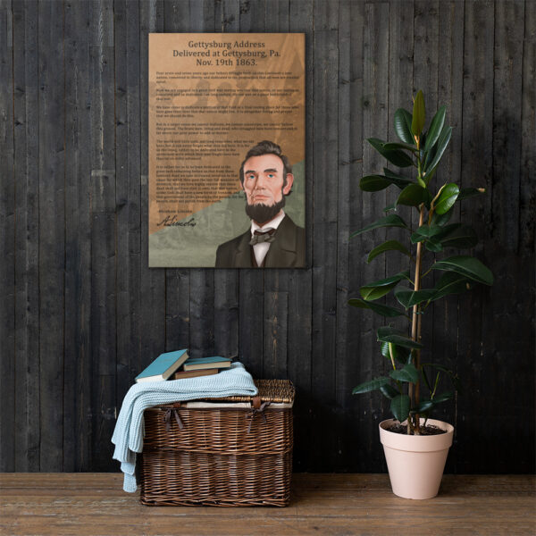 Canvas – 24 x 36“ – Abraham Lincoln - Gettysburg Address - Image 4