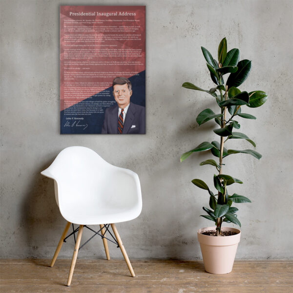 Canvas – 24 x 36“ – John F Kennedy - Presidential Inaugural Address - Image 2