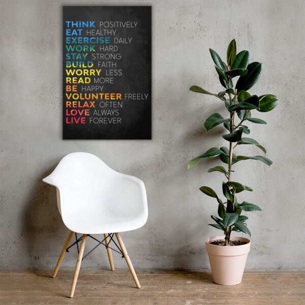 Canvas – 24 x 36“ – Think Positive - Image 2