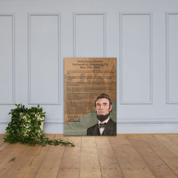 Canvas – 24 x 36“ – Abraham Lincoln - Gettysburg Address - Image 3