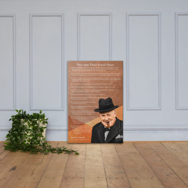 Canvas – 24 x 36“ – Winston Churchill - Speech - Image 3