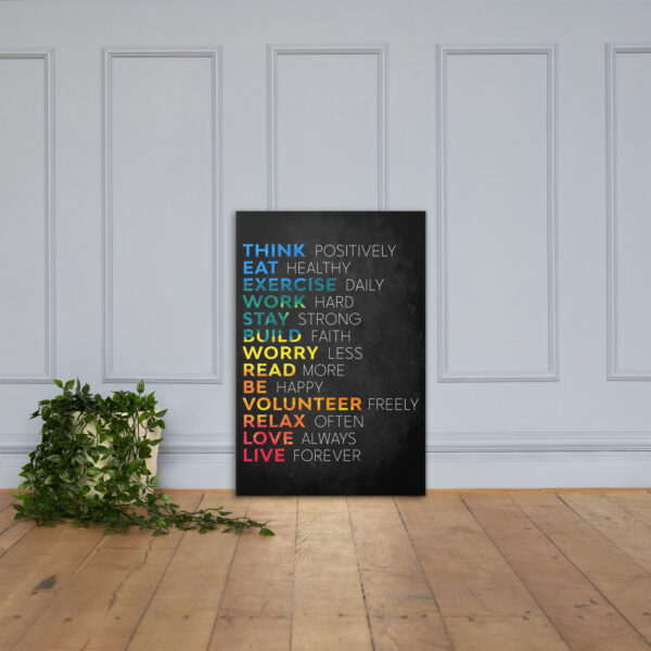 Canvas – 24 x 36“ – Think Positive - Image 4