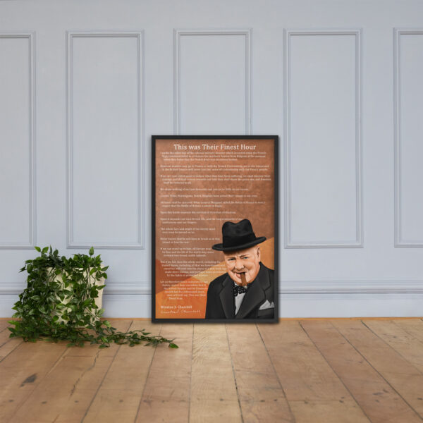 Canvas – 24 x 36“ – Winston Churchill - Speech - Image 9