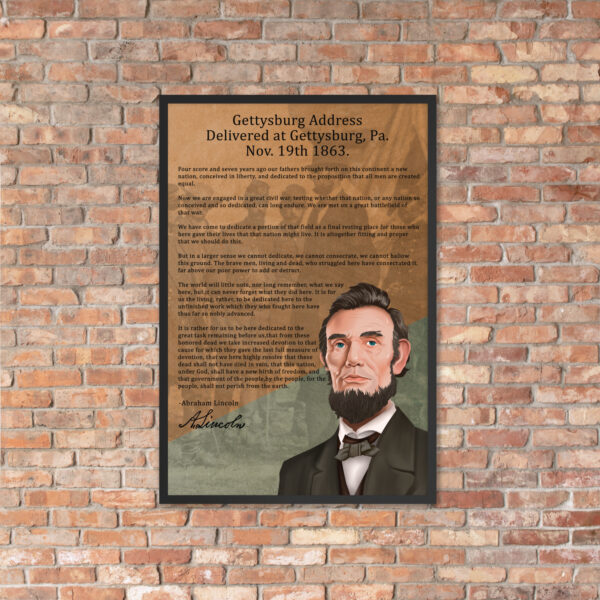 Canvas – 24 x 36“ – Abraham Lincoln - Gettysburg Address - Image 11