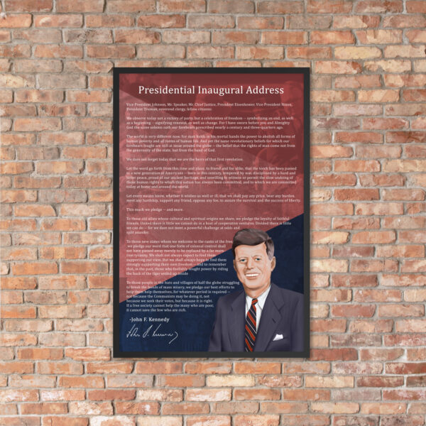 Canvas – 24 x 36“ – John F Kennedy - Presidential Inaugural Address - Image 11