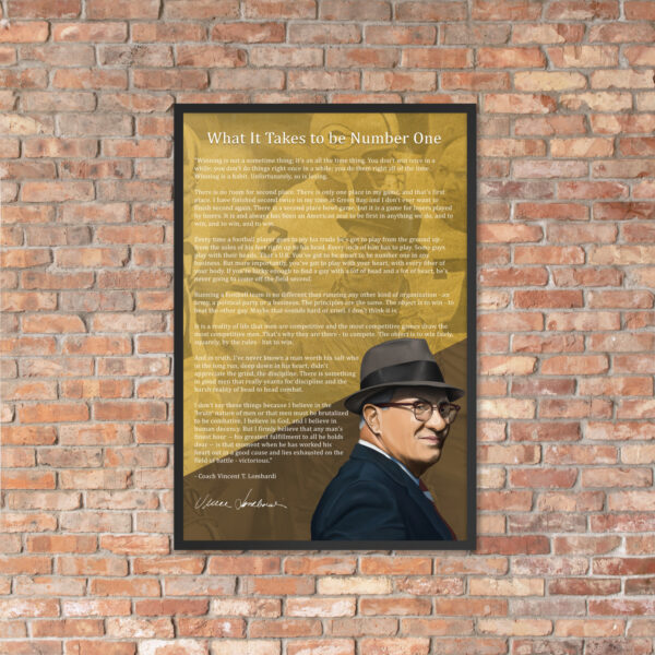 Canvas – 24 x 36“ – Vincent Thomas Lombardi - Speech - Image 11