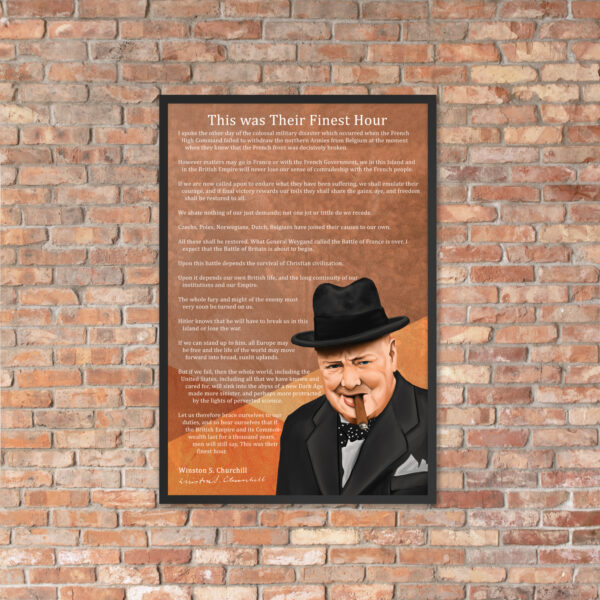 Canvas – 24 x 36“ – Winston Churchill - Speech - Image 11