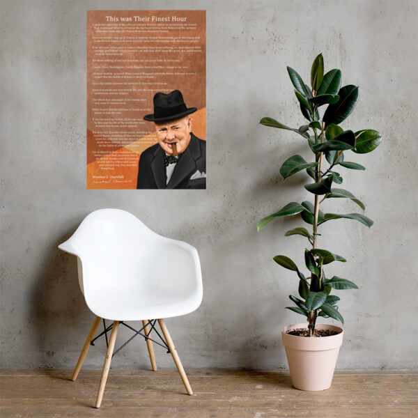 Canvas – 24 x 36“ – Winston Churchill - Speech - Image 5