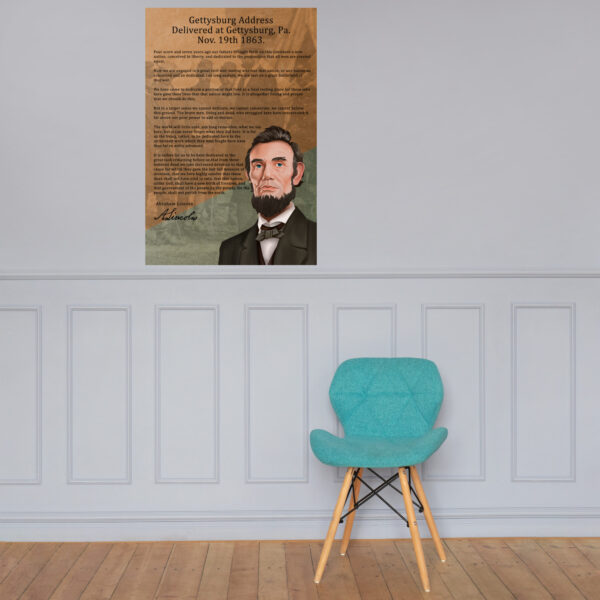 Canvas – 24 x 36“ – Abraham Lincoln - Gettysburg Address - Image 6