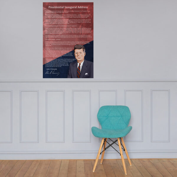 Canvas – 24 x 36“ – John F Kennedy - Presidential Inaugural Address - Image 6