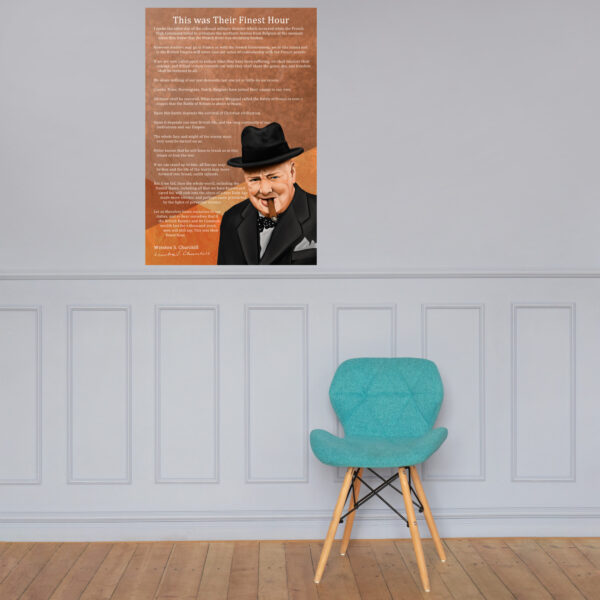 Canvas – 24 x 36“ – Winston Churchill - Speech - Image 6